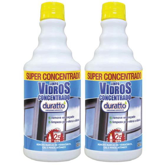 Imagem de Kit Com 2 Limpa Vidros Concentrado Duratto 500Ml Cada
