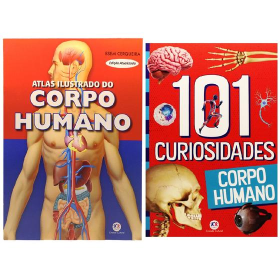 Imagem de Kit com 2 Livros - Atlas Ilustrado do corpo Humano + 101 curiosidades sobre o corpo