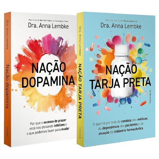 Imagem de Kit com 2 livros - Nação Dopamina + Nação Tarja Preta - Kit de Livros