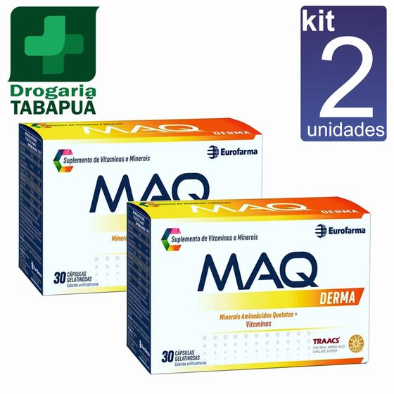 Imagem de kit com 2 Maq Derma 30 Capsulas Suplemento De Vitaminas E Minerais