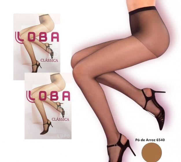 Imagem de Kit Com 2 Meias Calça Clássica Fina Fio 15 Loba - Lupo