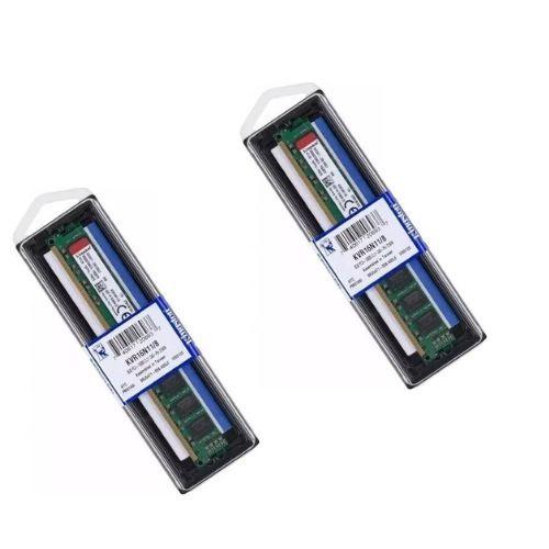 Imagem de Kit Com 2 Memorias   8gb Ddr3 Kingston 1600mhz Kvr16n11/8