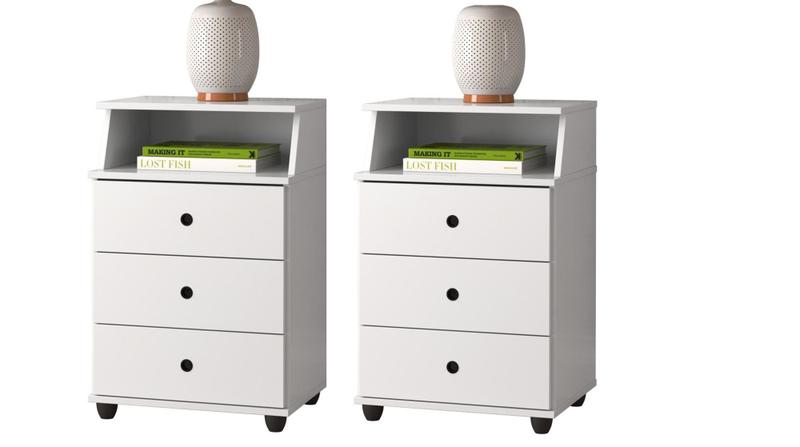 Kit com 2 Mesa de cabeceira quarto luxo I 3 gavetas e nicho é boa?