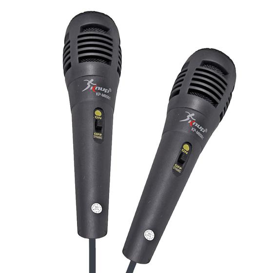 Imagem de Kit com 2 Microfones para Caixas de Som Amplificadas e Para Karaokê Knup