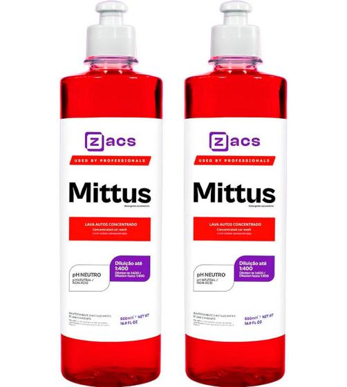 Imagem de Kit com 2 mittus shampoo automotivo neutro zacs