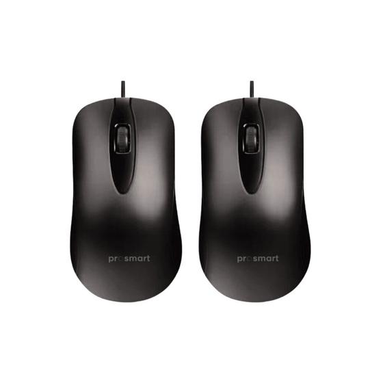 Imagem de KIT com 2 Mouse Com Fio USB 1000 DPI Prosmart