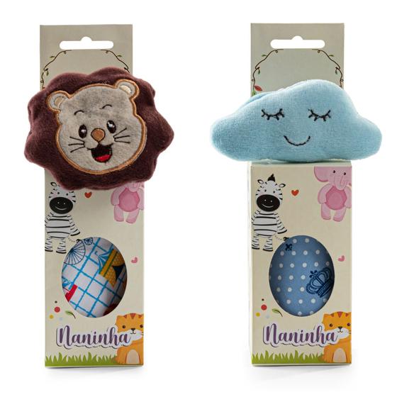 Imagem de Kit com 2 Naninhas de Bebê em Animais e Modelos Diferentes - Barros Baby Store