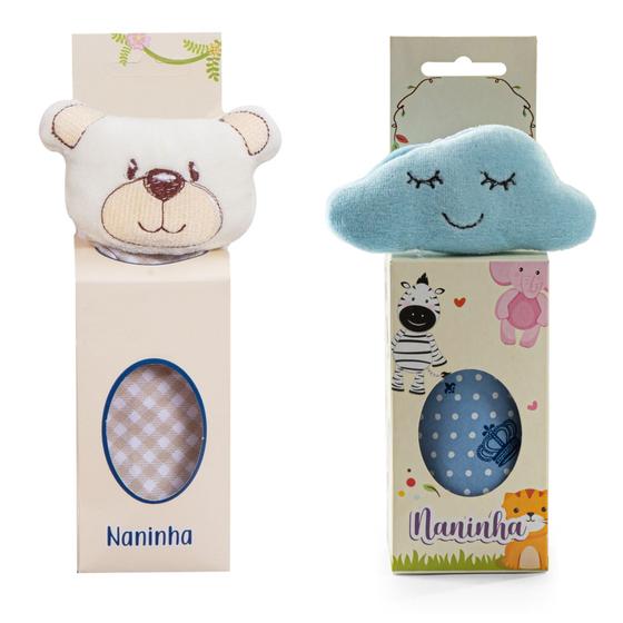 Imagem de Kit com 2 Naninhas de Bebê em Animais e Modelos Diferentes - Barros Baby Store
