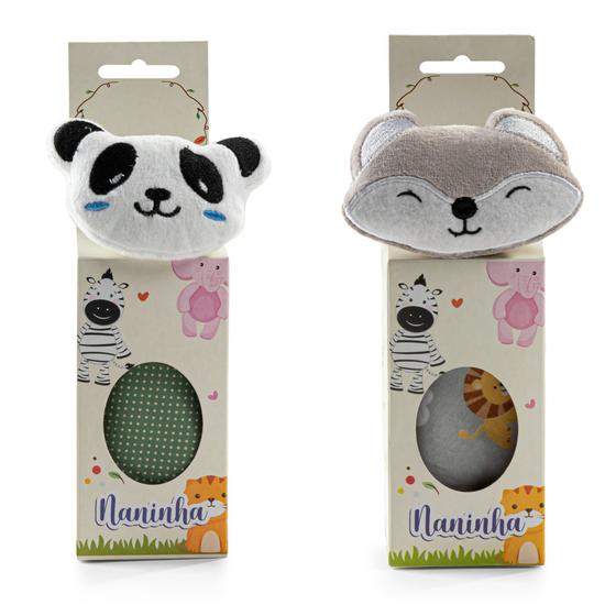 Imagem de Kit com 2 Naninhas de Bebê em Animais e Modelos Diferentes - Beca Baby