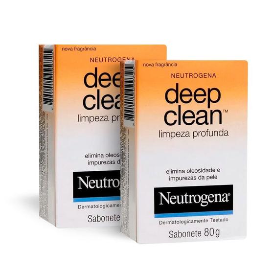 Imagem de Kit com 2 Neutrogena Deep Clean Sabonete Facial 80g cada