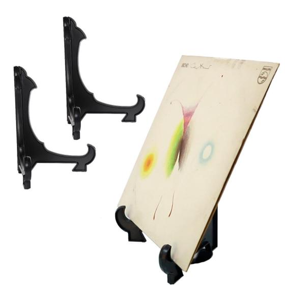 Imagem de Kit Com 2 Peças Suporte Para Pratos E ulejos Preto 24Cm