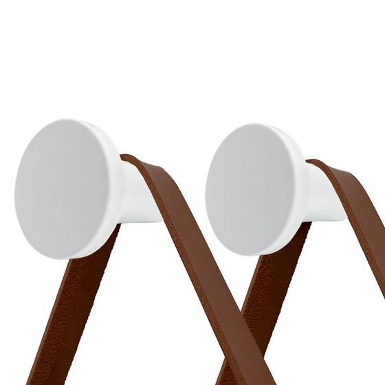 Imagem de Kit com 2 Penduradores Suporte Fixador Multiuso de Parede 4cm para Pendurar Acessórios Chapéus Bolsas