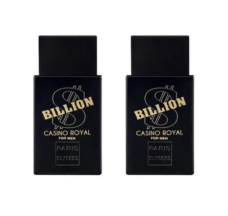 Imagem de Kit Com 2 Perfumes Billion Cassino Royal Maculino 100ml - Paris Elysees