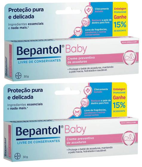 Imagem de Kit Com 2 Pomada Para Assaduras Bepantol Baby 30g