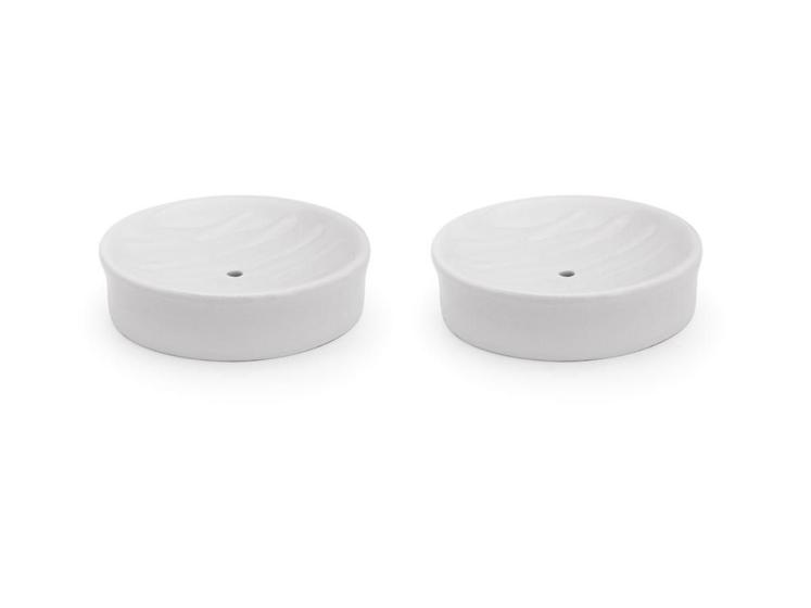 Imagem de Kit Com 2 Porta Sabonete Em Barra Saboneteira De Porcelana