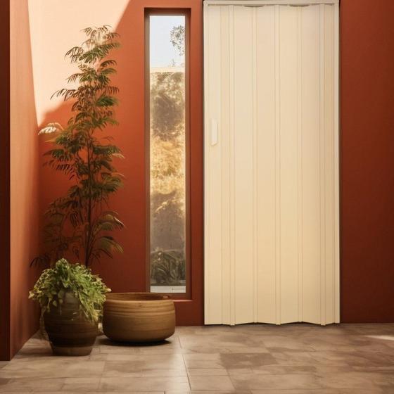 Imagem de Kit com 2 Porta Sanfonada de Pvc 210x115cm Bariri Amarelo