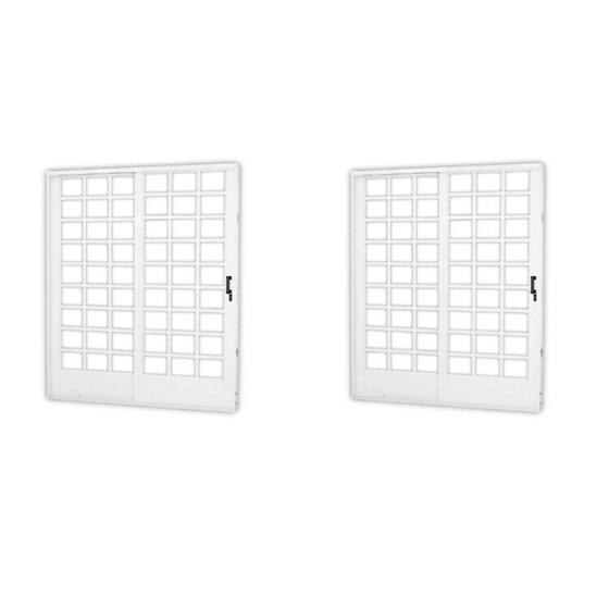 Imagem de Kit com 2 Portas de Aço de Correr 215x160cm Minas Sul Mgm Branco