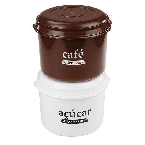 Imagem de Kit com 2 potes alto medios acucar/cafe