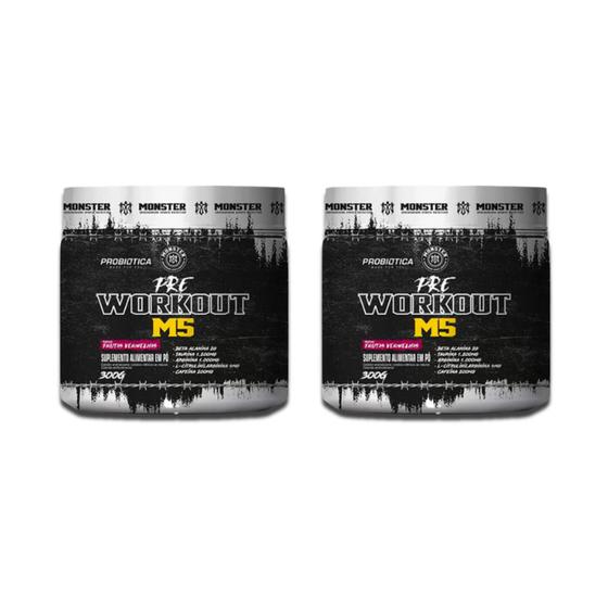 Imagem de Kit com 2 Pré WorkOut M5 Pré Treino - 300g  Probiótica