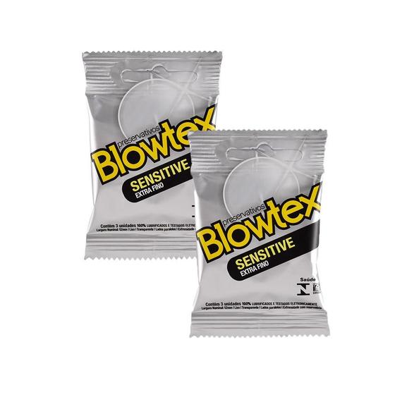 Imagem de Kit com 2 preservativo Blowtex Sensitive c/ 3 Un cada
