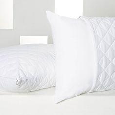 Imagem de Kit com 2 Protetores para Travesseiro 50 x 70 cm - 100% poliéster - Branco
