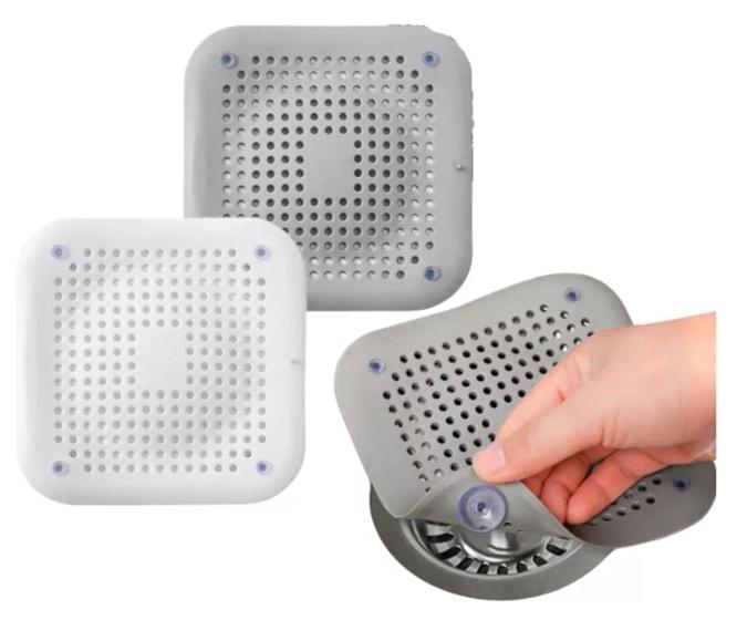 Kit Com 2 Protetores Tampa Ralo Banheiro Silicone Anti Cabelos Insetos Menor preço em Kit Com 2 Protetores Tampa Ralo Banheiro Silicone Anti Cabelos Insetos