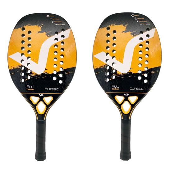 Imagem de Kit com 2 Raquetes de Beach Tennis Classic Full Carbon VG Plus