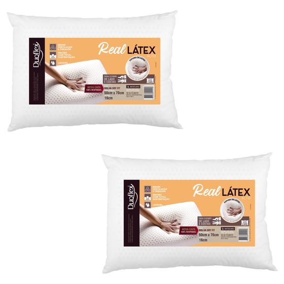 Kit com 2 Real Látex - Travesseiro Menor preço em Kit com 2 Real Látex - Travesseiro