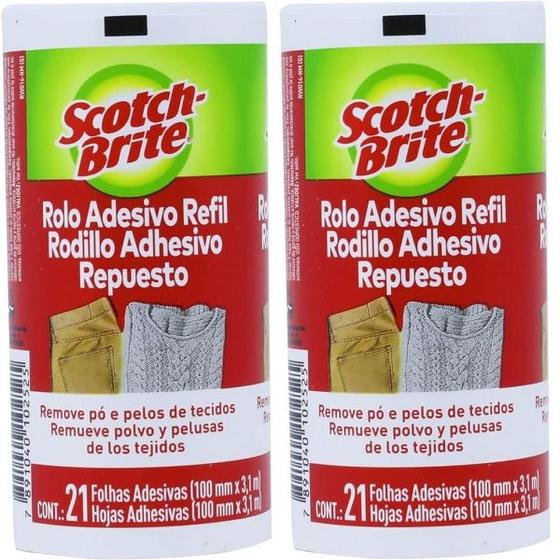Imagem de Kit com 2 Refil Rolo Adesivo SCOTCH-BRITE 3M