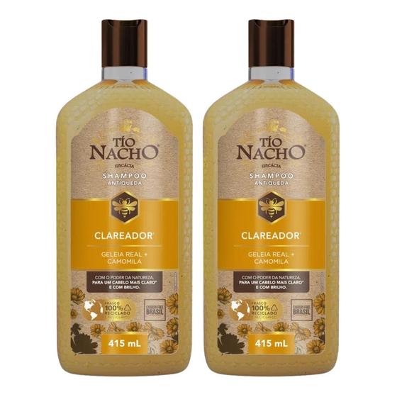 Imagem de Kit Com 2 Shampoo Clareador 415ml  Tio Nacho Genomma