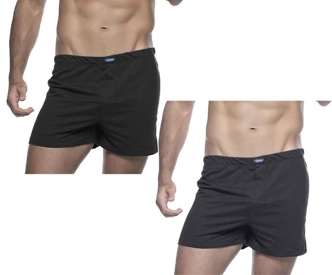 Imagem de Kit com 2 shorts pijama samba canção em algodão p ao eg torp
