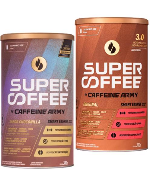 Kit com 2 Super Coffee 3.0 Choconilla 380g e Original 380g Menor preço em Kit com 2 Super Coffee 3.0 Choconilla 380g e Original 380g