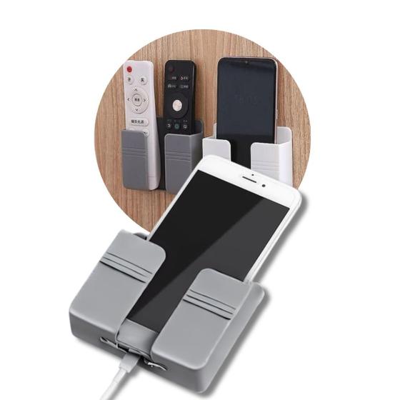 Imagem de KIT com 2 Suporte Multiuso De Parede Para Celular Plástico