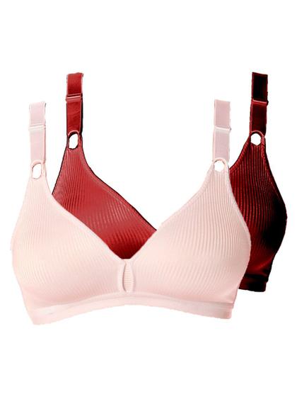 Imagem de Kit com 2 Sutiãs sem Aro e sem Bojo Demillus 61196/61096 Taça B Colorido