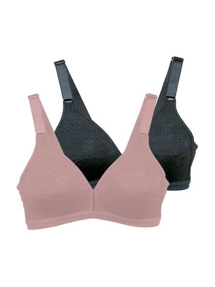 Imagem de Kit com 2 Sutiãs sem Aro e sem Bojo Olimpo Demillus 61019 Colorido
