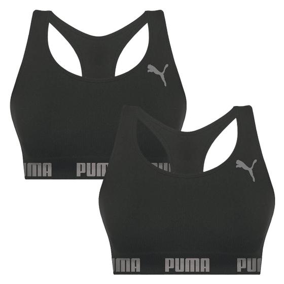 Imagem de Kit com 2 Tops Sem Costura Com Elastico Fitness Academia Sport Puma