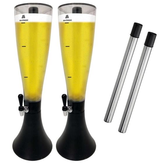 Imagem de Kit Com 2 Torres De Chopp Marcbeer 3,5 Litros E 2 Refis Extras - Marchesoni
