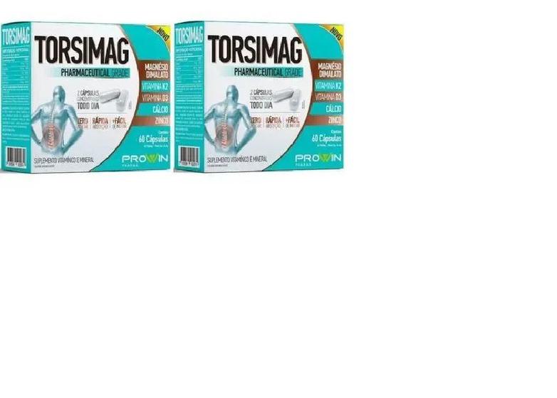 Imagem de Kit com 2 Torsimag Magnésio D32000ui 60Cps  Prowin Pharma