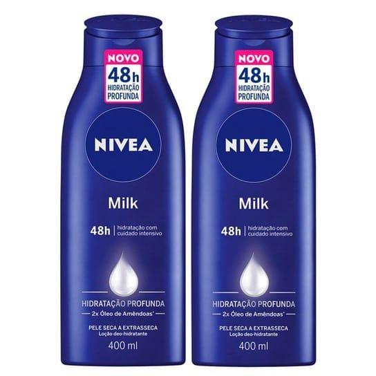 Imagem de Kit com 2 Unidades Creme Nivea Hidratante 400ml - Milk/Soft Milk
