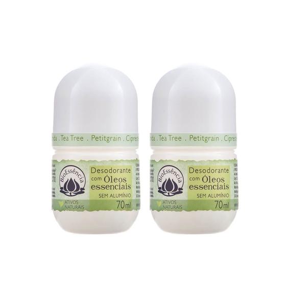 Kit com 2 unidades do Desodorante Roll-on Natural de Tea Tree 70ml BioEssência Menor preço em Kit com 2 unidades do Desodorante Roll-on Natural de Tea Tree 70ml BioEssência