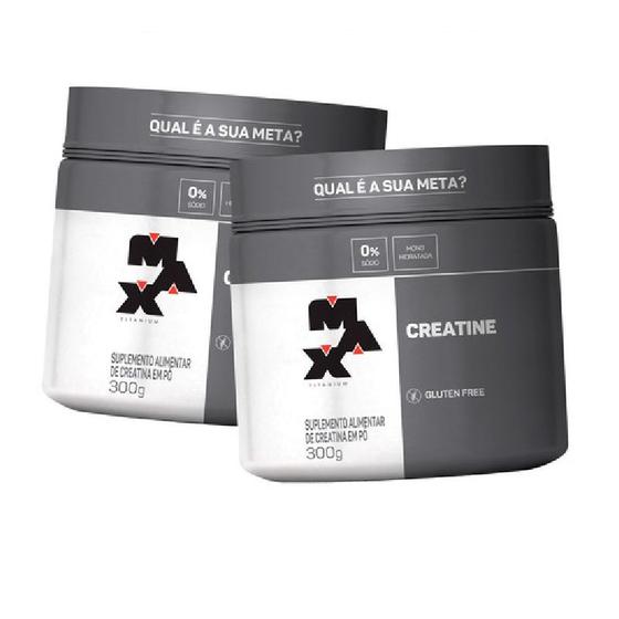 Imagem de Kit com 2 x creatine monohidratada pote 300g - creatina max titanium