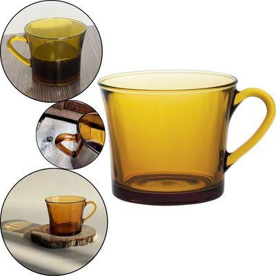 Imagem de Kit Com 2 Xícaras De Vidro Âmbar Para Café Chá 200ml
