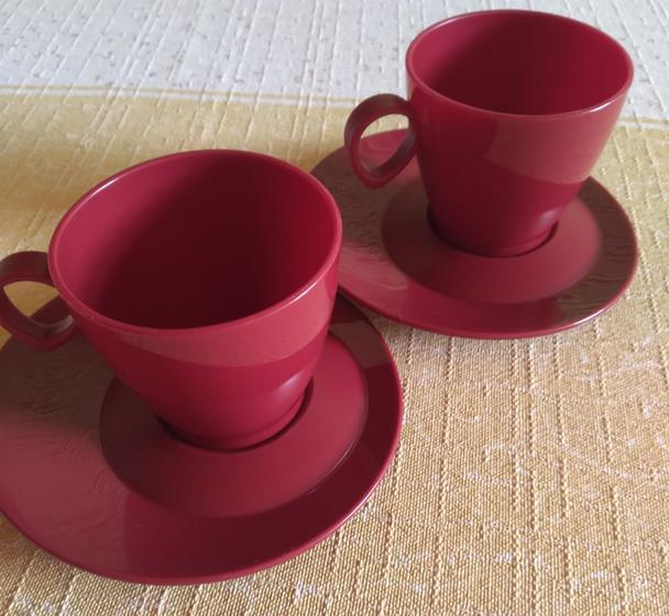 Imagem de Kit com 2 Xícaras Design 180 ml Marsala Tupperware