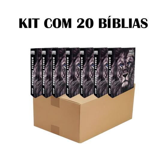 Imagem de Kit Com 20 Biblias Leão Pequena Para Evangelismo 9X13 cm