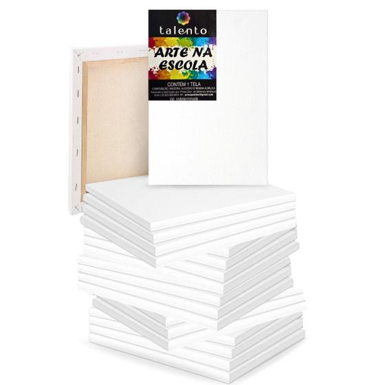 Imagem de Kit com 20 Telas 20x30 Tecido de Algodão de Qualidade para Pintura - Talento