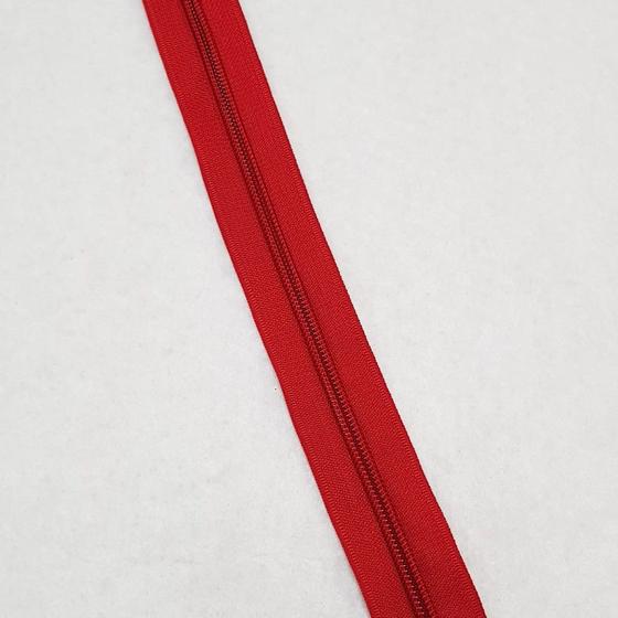 Imagem de Kit Com 200 Metros De Ziper Vermelho 5mm Sem Cursor