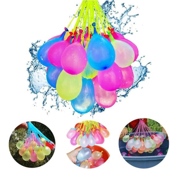 Imagem de Kit Com 222 Balões Dágua Guerrinha De Bexigas Water Balloon Cor Colorido Liso
