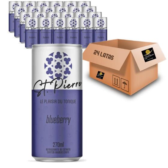 Imagem de Kit Com 24Un Refrigerante De Blueberry St Pierre 270Ml