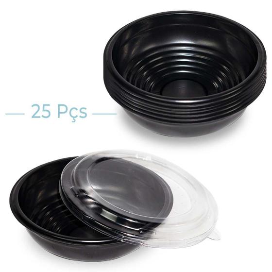 Imagem de Kit Com 25 Embalagem Descartável Delivery Para Udon E Sopas