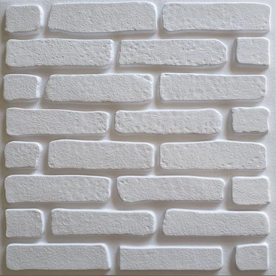 Kit com 25 Placas 3D Revestimento de Parede Tijolo 50x50cm - GF CASA ...